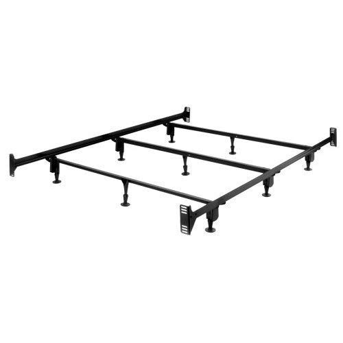 Cal King 9 Leg Metal Bed Frame with Headboard & Footboard Brackets