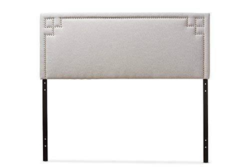 Baxton Studio Geneva Modern and Contemporary Fabric Upholstered Headboard Beige/Twin Size/Contemporary