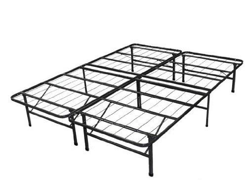 Spa Sensations Steel Smart Base Bed Frame, Black (Queen Frame)