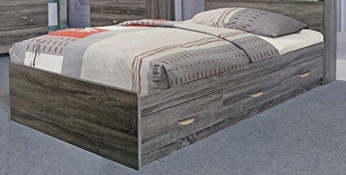 Smart home Y1602T Distressed Grey Twin Size Chest Bed Frame