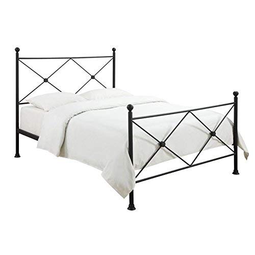 Pemberly Row Queen Metal Bed in Black