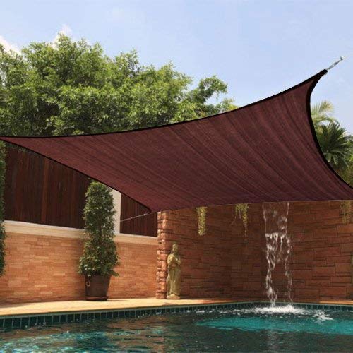 Modern Home Sail Shade Square (16.5' Sides) - Chocolate