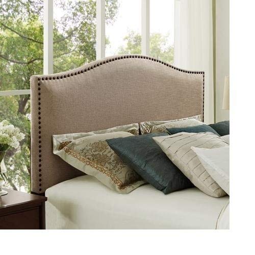 Better Homes and Gardens Grayson Linen Headboard with Nailheads Full/Queen Gray by Better Homes & Gardens