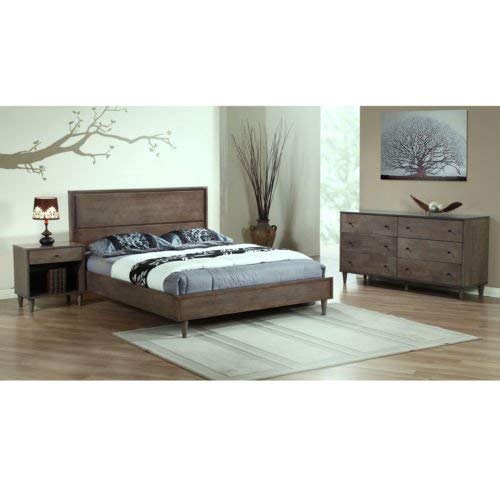 This Light Wood Queen Size Charcoal Bed From Vilas Will Add a Stylish Look to Your Bedroom with a Distressed Rustic Touch . This Bedroom Furniture Is a Durable, Wooden Construction That Will Complete Your Room with a Contemporary Edge.