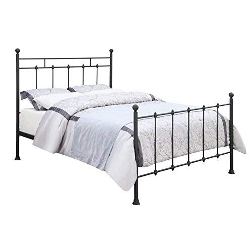 Pemberly Row Queen Metal Bed in Black