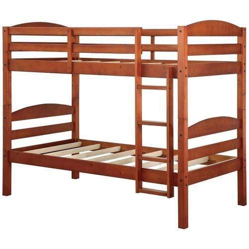 Better Homes and Gardens* Leighton Twin Over Twin Wood Bunk Bed, Light Cherry