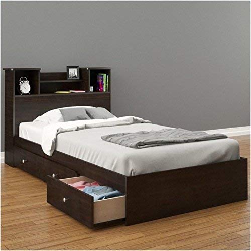 Pemberly Row Twin Storage Bed in Espresso