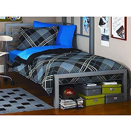 metal twin bed silver