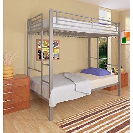 your zone twin over twin metal bunk bed