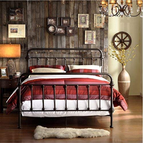 Giselle Antique Dark Bronze Graceful Lines Victorian Iron Metal Bed (Full Size)