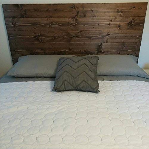 King Dark Walnut Rustic, Chic Wood Headboard