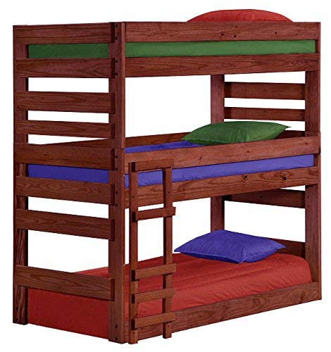 Cass County Twin Triple Bunk Bed (Mahogany)