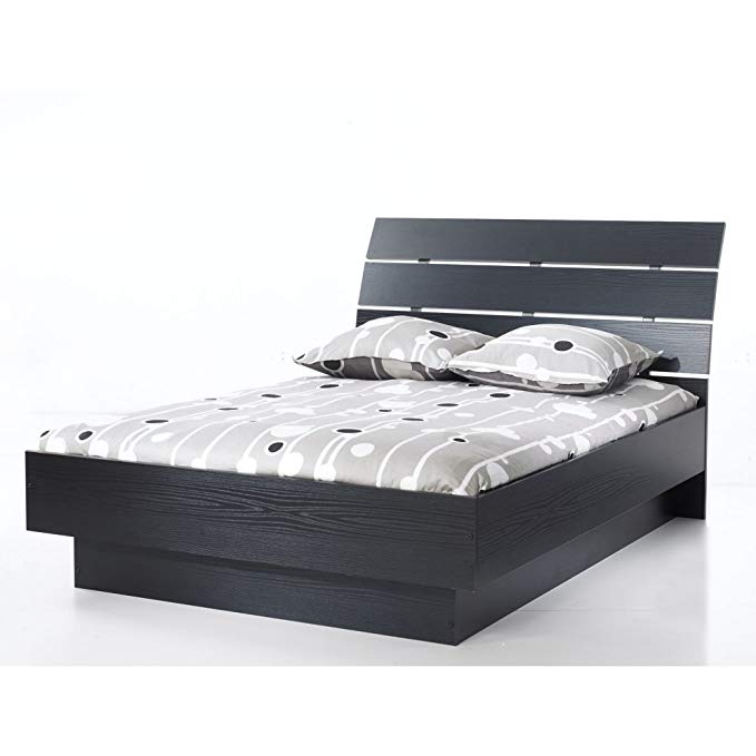 Tvilum Scottsdale Platform Bed in Black Woodgrain - Queen