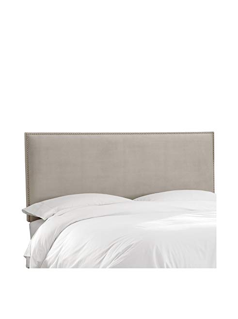 Skyline Furniture Upholstered California King Panel Headboard in Gray