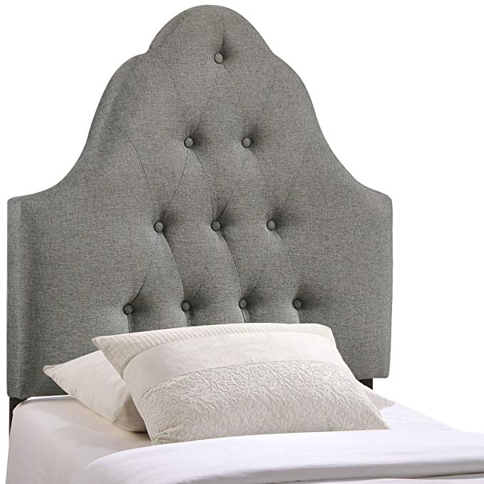 Modway Sovereign Twin Upholstered Linen Headboard in Gray