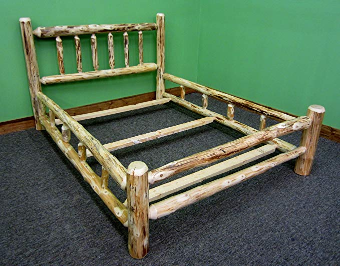 Midwest Log Furniture- Rustic Log Bed - King