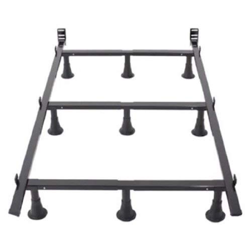 Sturdy Metal Bed Frame with 9 Legs and Headboard Brackets (Twin)