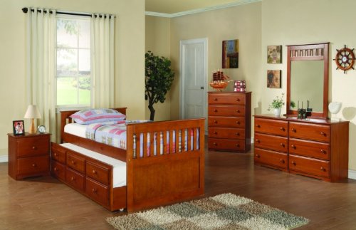 Twin Mission Captains Espresso Trundle Bed