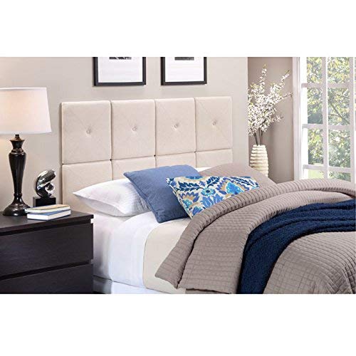 Foremost Tessa THT-61013-FB-LIN-KNG 77.5-Inch by 31-Inch Natural Linen with X Seam and Tuft Headboard Tiles, King