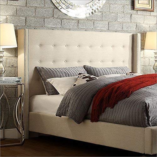 Homelegance Marion Headboard in Beige Linen, Queen