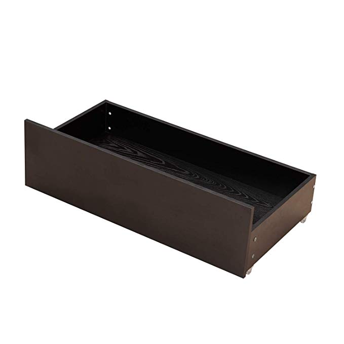 GIME Yanni Composite Wood Under Bed Storage Drawers,Black