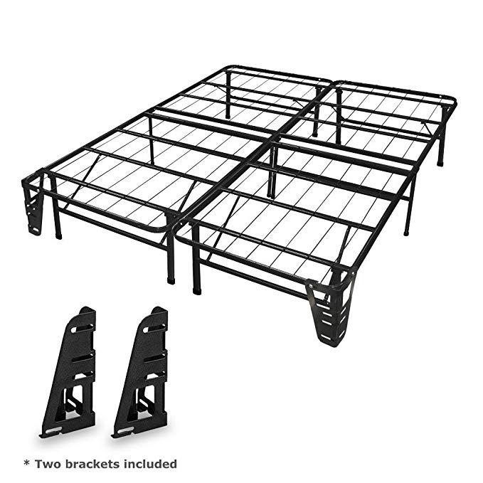 Best Price Mattress New Innovated Box Spring Metal Bed Frame with 2 brackets, King