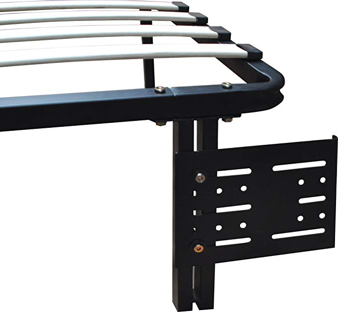 Boyd Sleep Finnish Platform Bed Frame Accessory: Universal Headboard/Footboard Brackets, Black, Set of 2