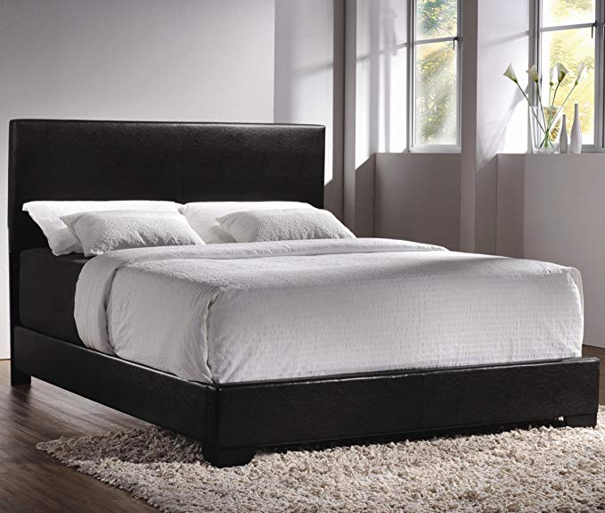 Coaster 300260KW-CO Conner Upholstered Platform California King Bed, In Black