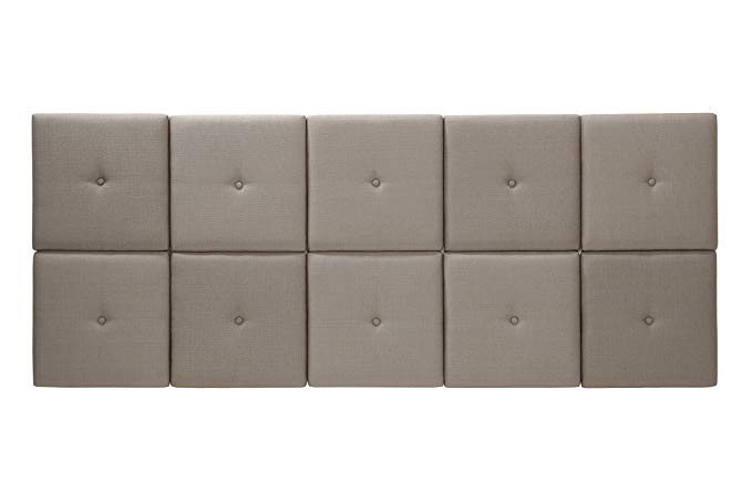 Foremost THT-61013-FB-TAU-KNG 77.5 31-Inch Fabric with Tuft Headboard Tiles, King, Taupe