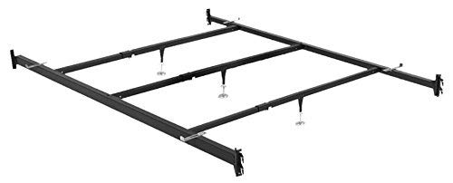 Queen to Full Converter Premium Specialty Bed Frame Rail System, Three Supports, Three Legs