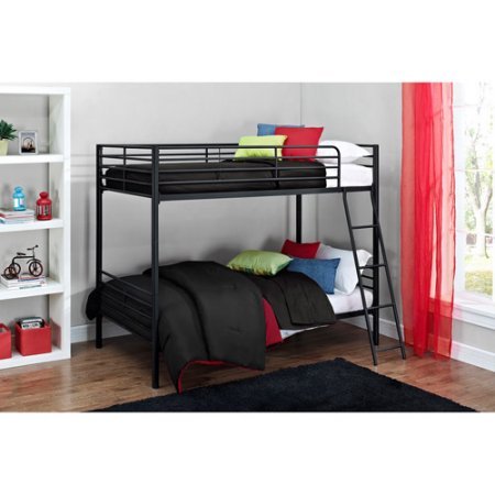 Mainstays Twin over Twin Convertible Bunk Bed (Black)