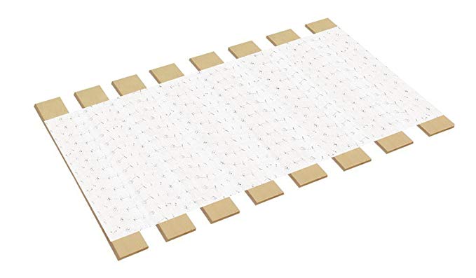 The Furniture Cove Twin Size Bed Slats Boards Wood Foundation White Eyelet Fabric-Help Support Your Box Spring Mattress-Made in the U.S.A.! (41