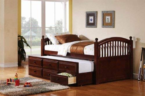 Coaster 400381T Captains Twin Daybed With Trundle And Storage Drawers