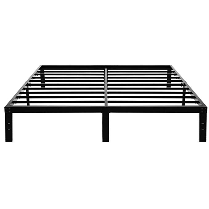 45Min 14 Inch Platform Bed Frame/Easy Assembly Mattress Foundation/3000lbs Heavy Duty Steel Slat/Noise Free/No Box Spring Needed,Twin/Full/Queen/King/Cal King(Full)