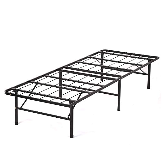 PayLessHere Bed Frame Bi-Fold Twin Folding Platform Metal Bed Frame Mattress Foundation