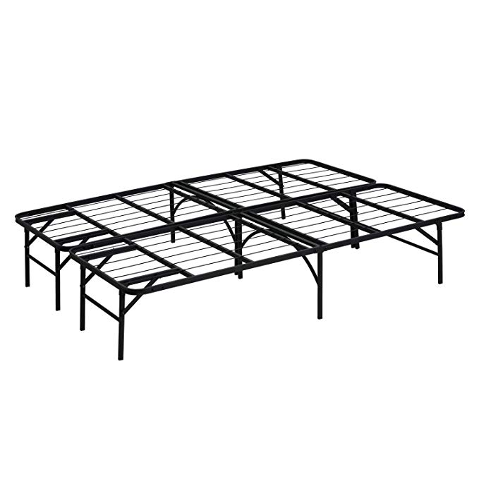 Furinno FB002F Angeland Mattress Foundation Platform Metal Bed Frame, Full