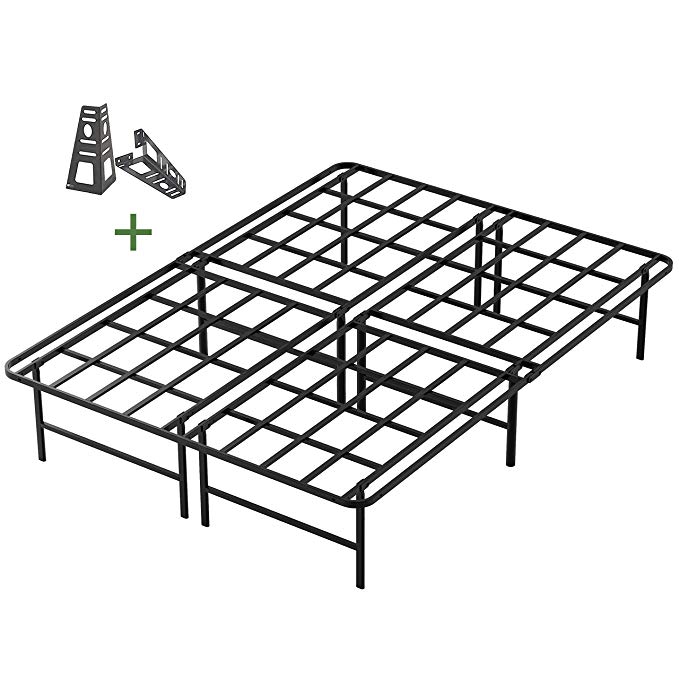 45MinST 16 Inch Tall SmartBase Mattress Foundation/Platform Bed Frame/3000LBS Heavy Duty/Extremely Easy Assembly/Box Spring Replacement/Quiet Noise-Free, TXL/Queen/King (Full)